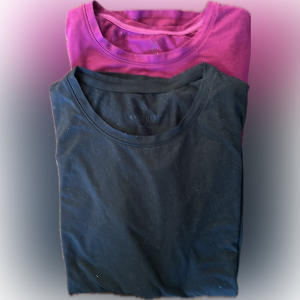 Skechers | Womens Active Long Sleeve Tee, 2 Pack (Magenta Purple/Bold Black) - Picture 6 of 10
